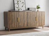 Sideboard Buffet Cabinet With Storage ,Carved 4 Door Sideboard,Multifunctional Accent Cabinet With W1706P312328