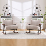 Modern Accent Chair Arm Chair Living Room Rocking Chair Metal Frame W1403P241855
