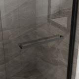 Goodyo Double Sliding Glass Shower Door 60 in. W x 72 in. H Aluminum Framed Shower Enclosure with D163107683