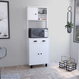 Salem Kitchen Pantry with 2 Cabinets, 2 Open Shelves, and Drawer B070P173182
