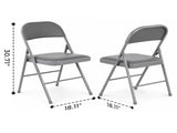 2 Pack/ 4 Pack Folding Chair, with Padded Cushion and Back - PU Leather Stackable Portable Dining 78365455