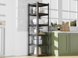 6-layer adjustable shelf spacing, gourd-shaped perforation, rubber mallet with gloves, display rack, 36931994