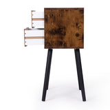 ightstand with 2 Drawers, Tables with Solid Wood Legs and Storage, End Table, Side Table, W2181P156142