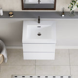 30" Floating Bathroom Vanity with Sink, Modern Wall-Mounted Bathroom Storage Vanity Cabinet with W1573P152684