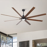 ZNTS 84" Black Lowe Profile Ceiling Fan with Light W1367P247080