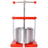 Wine Manual Press - 1.6 Gallon Stainless Steel Barrels Press Machine for Juice, Vegetable,Wine,Olive W465P197147