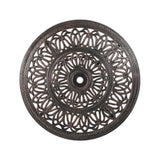 Outdoor Round Cast Aluminum Dining Table, Shiny Copper 64858.00