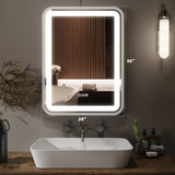 Bathroom Vanity Mirror with Light for Wall Smart LED 3628 Frame Makeup Mirror for Over Sink T3177P284024