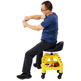 Pneumatic 360 Degree Swivel Mechanics Rolling Creeper Seat, Heavy Duty Rolling Mechanics W46590153