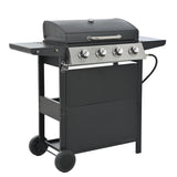 Propane Gas Grill 4 Burner Barbecue Grill, Stainless Steel 34,000 BTU Patio Garden Barbecue Grill W1650137967