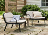 Luna Outdoor PP Club Chair, Black Frame with Beige Cushion, Set of 2 N775P272730B