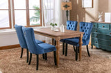 Modern, High-end Tufted Solid Wood Contemporary Velvet Upholstered Dining Chair with Wood Legs 93951433