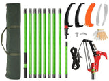 30ft Manual Pole Saw, Lightweight Tree Trimmers Long Handle Pruner Set, Sharp Steel Blade and 70790461