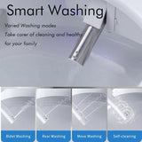 Elongated Smart Toilet with Elongated Heated Bidet Seat, Intelligent Toilet with Bidet Built-in, W2826P199068