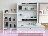 Vanity Desk with Sliding Mirror and Lights, Makeup Vanity Set with 4 Drawers, Stool, Power Outlet, T3685P338705