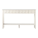 ZNTS [Replace code:71522742]Long Console Table Entryway Table with Different Size Drawers and Bottom 79017046