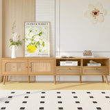 Boho TV Stand for TVs up to 85'' , Modern Farmhouse Media Console, Entertainment Center with Solid N710P222882P
