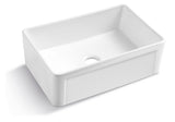 30 x 20 inch ceramic Farmhouse Apron-Front Kitchen Sink Single Bowl White JY285R