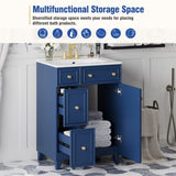 24-Inch Bathroom Vanity Cabinet with Ceramic Sink, 2 Drawers, 1 Door WF532034AAC