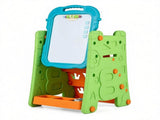 Green 3-in-1 Kids Double Sided Art Easel, Magnetic Whiteboard & Chalkboard Standing Drawing Board 43337394