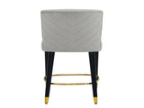 27inch-counterstool, modern design with smooth, light - colored fabricnd circular footrest with N780P224409G