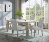 Contemporary Full Back Upholstered Dining Side Chair 2pc Set Gray Standard Height Dining Room Wooden B011P197714