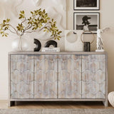 Accent Cabinet Farmhouse Style 4 Door Wooden Cabinet Sideboard Buffet Server Cabinet Storage W1435P151555