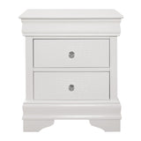 Traditional Design Bedroom Furniture 1pc Nightstand of 3x Drawers Faux Alligator Embossed Fronts B01171516