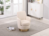 Velvet Swivel Barrel Chair, Swivel Accent Chairs Armchair for Living Room, Reading Chairs for W1361116868