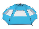 Fiberglass Pole Oxford Cloth Quick-Open Free Ride Beach Tent Blue 64866189