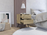 Nuvo Nightstand,Two Drawers, Hairpin Legs B128P148948