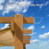 Outdoor Retractable Pergola with Weather-Resistant Sun Shade Canopy, Aluminum Pergola Gazebo for W1859110171