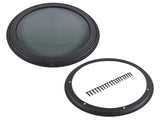 Round Fixed RV Window 12" Tinted Window for RV Camper Caravan with Trim Ring Fit for 1-5/8" 66387046