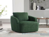 30.3"W Boucle Upholstered Swivel Accent Barrel Chair and Comfy Round Accent Single Sofa Chair, 360 W3188P400933