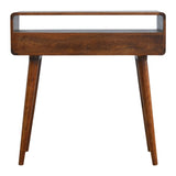 Curved Chestnut Console Table B182P166489
