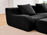 Ottoman Teddy Fabric-Black W714P357238