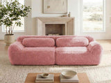 2-seater Modular Sectional Sofa Couches,Soft Fluffy Plush Fabric Bottom Anti-Slip Design,32D High W714P380195