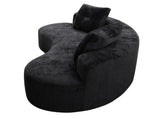 80" 3 Seater Couch for Living Room, Boneless Couch with 2 Pillows,Upholstered Floor Sofa W5515P566349