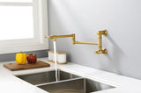 Wall mounted Filler Faucet, Modern Brass Filler Two-Attachment Wall Mount Folding Kitchen W2287P184459