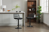 Set of 2 Rattan Bar Stool, 360 Swivel Bar Chair, Counter Height Chair with Footrest for Kitchen, W1752P217911
