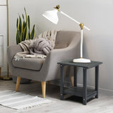 2-Tier Side Table, HDPE Adirondack Table Patio Side Table, Weather Resistant End Table Small 48670186