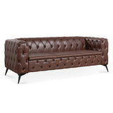84.06Inch Width Traditional Square Arm removable cushion 3 seater Sofa W68041370