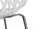 4pcs Bird's Nest Style Lounge Chair White 43246138