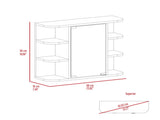 Roseburg 6-Shelf Medicine Cabinet with Mirorr Light Grey B06280465