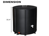 100 Gallon Folding Rain Barrel Water Collector Black 05078177