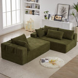 Modern Chenille Upholstered Sectional Couch Set,Modular 108" L Shaped Sectional Living Room W834P240007