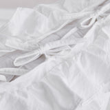 Farmhouse Ruffle Buffalo Check Shower Curtain with Coconut Buttons 46278517