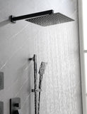 Shower System with Shower Head, Hand Shower, Slide Bar, Bodysprays, Shower Arm, Hose, Valve Trim, TH-68112-MB