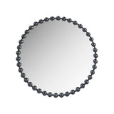 ZNTS Beaded Round Wall Mirror 36"D B03599370