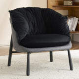 Velvet Accent Chair Barrel Chair with Metal Legs Modern Comfy Armchair Accent Reading Chair for 77803847